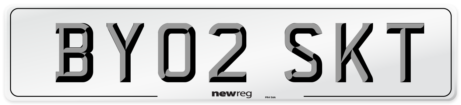 BY02 SKT Number Plate from New Reg